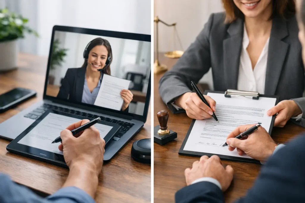 Online Notary vs In Person: Which Fits?