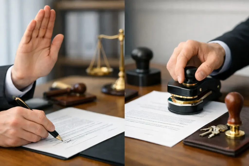 Jurat vs Acknowledgment Notary Differences